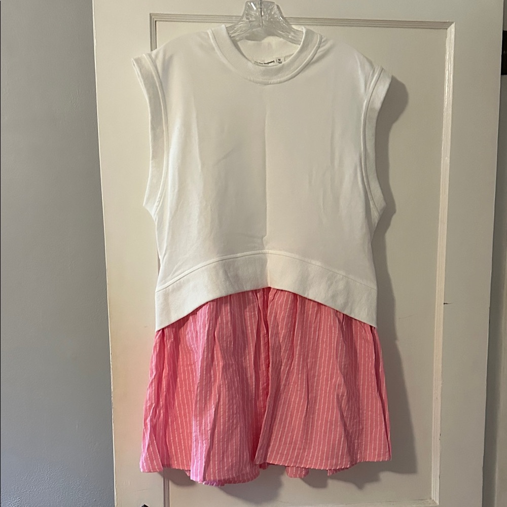 In the Beginning White and Pink Babydoll Dress, Size M, NWT - Picture 2 of 8